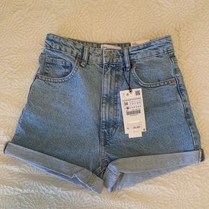 ZARA Mom Fit Denim Shorts